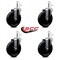 Service Caster 5'' Phenolic Swivel 7/16'' Grip Ring Stem Caster with Total Lock Brake, 4PK SCC-GR20S514-PHS-716138-4 - alternate 3